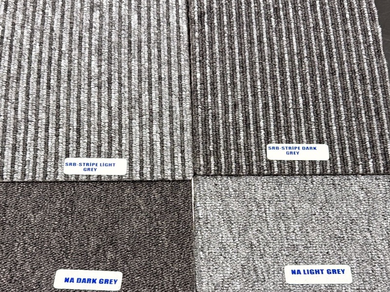 Loop Pile Karo Halı KH-LP-2024 - PA6 Naylon Döngü Hav 50x50 cm Antrasit Gri Ofis Karo Halısı